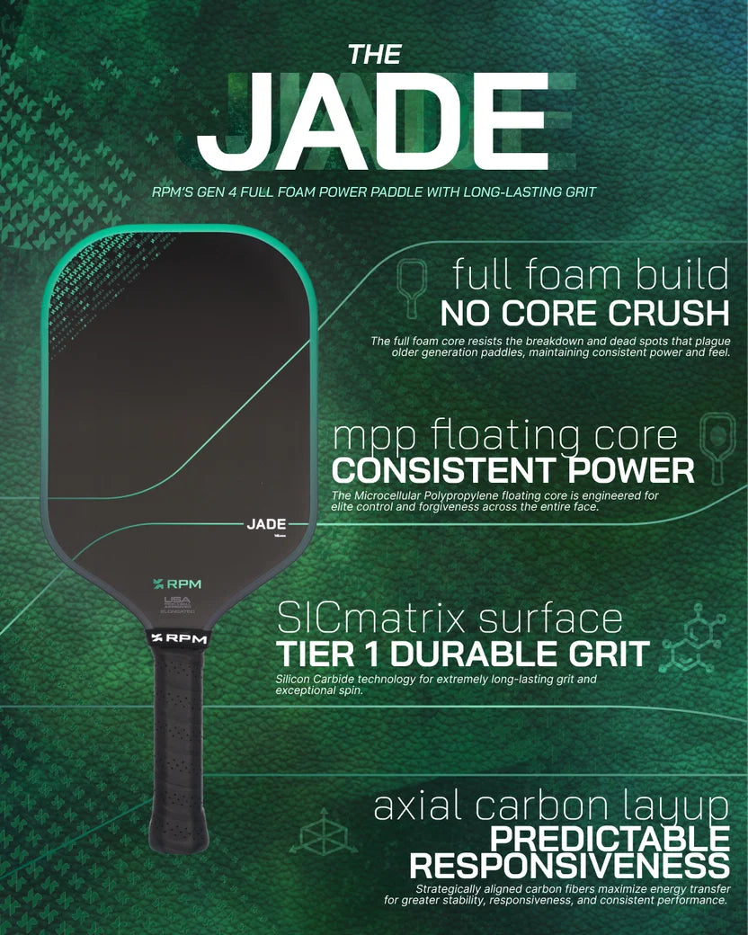 RPM Jade 16mm Elongated Pickleball Paddle - Coming Soon